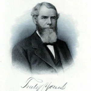 JOHN HYNDMAN ADAMS WILMINGTON DELAWARE 1880s retrato acero grabado arte impresión - Imagen 1 de 2
