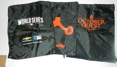 3 SF GIANTS BLACK DRAW STRING BACKPACK 2014 WORLD SERIES - OCTOBER QUEST SGA Cover