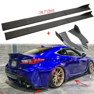 Carbon Fiber Side Skirt Rear Winglet Lip Spats Body Kit For Lexus RC F RC300 350 - Picture 1 of 12