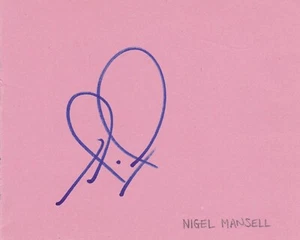 Nigel Mansell & Quentin Willson - F1 Motorsport, RARE SIGNED AUTOGRAPH BOOK PAGE - Picture 1 of 3