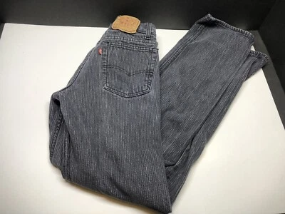 Vintage Levi’s Button Fly 701 Student Jeans Black/Grey W26 L32 Made In USA - Image 1 of 4
