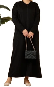 Plus Size Long Modest Muslim Dress Overcoat Abaya Muslin Outfit Size medium - Picture 1 of 5
