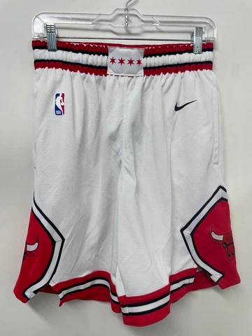 Nike Men's M NBA Swingman Shorts Chicago Bulls Association Edition White/Red NWT Cover