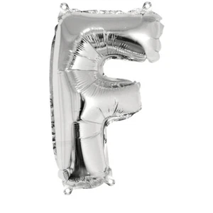 Pallone Lettera F, 40Cm, 1Pz, Argento - Foto 1 di 2