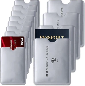 RFID Blocking Sleeves, RFID Card Holder Credit Card Sleeves RFID Identity Card P - Picture 1 of 7