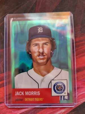 2022 TOPPS CHROME PLATINUM ANNIVERSARY #225 AQUA LAVA REFRACTOR JACK MORRIS /299 - Image 1 of 4