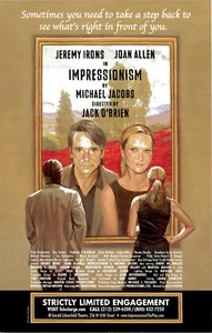 IMPRESSIONISM ~2009 Broadway Poster~ Marsha Mason ~Joan Allen~ Jeremy Irons - Imagen 1 de 1