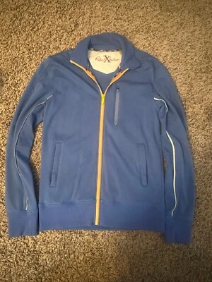 Chaqueta para hombre Robert Graham XS azul océano carmín cremallera completa rayón y nailon nueva con etiquetas Foto 1 de 4