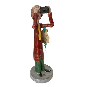 VTG Handmade Man Holding Camera Photographer Ceramiche Italy 1965 Signed Poli - Picture 1 of 11