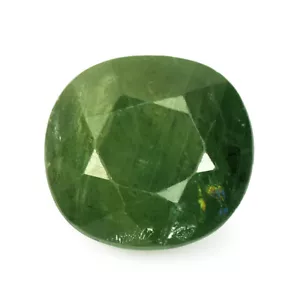 2.64 Ct AAA Alluring Oval (7 x 7 mm) Natural Unheated Yellowish Green Sapphire - Picture 1 of 3