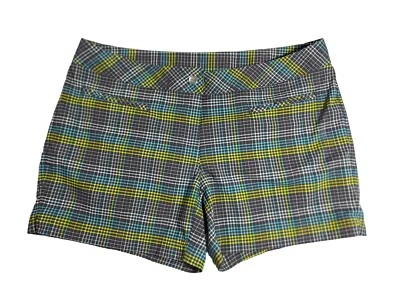 "Pantalones cortos de golf/pickleball Slazenger para damas multicolores a cuadros de 5"" talla 12 nuevos sin etiquetas" Foto 1 de 4