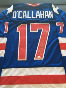 JACK O'CALLAHAN  AUTOGRAPHED  1980 OLYMPIC JERSEY  J.S.A. AUTHENTICATED - Picture 1 of 8