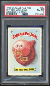 Topps Garbage Pail Kids 2nd Series UK Minis #75a Off-The-Wall Paul PSA 8 NM-MINT - Picture 1 of 2