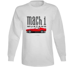 1971 Mustang Mach 1 Red Musclecar Gift Long Sleeve - Picture 1 of 3