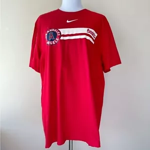 Nike Los Angeles Angels T-Shirt Mens Size XL Tee MLB Baseball Red Navy Blue - Picture 1 of 9