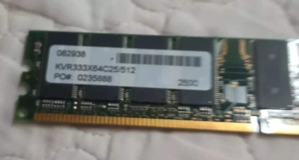 KINGSTON KVR333X64C25/512 512MB DDR 333MHz non-ECC (#1) - Image 1 of 4