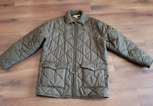 Vintage Double K Western Rancher Jacke Herren 2XL ? Grüner Steppmantel Reißverschluss - Bild 1 von 18
