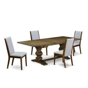 5 Piece Dining Room Table Set Includes a Rectangle Kitchen Table with... - Picture 1 of 4