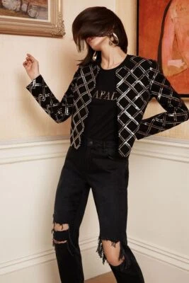 BNWOT SASS & BIDE   "Monaco Nights"  Sequin Embellished Jacket  - Size 14 - $650 - Image 1 of 4