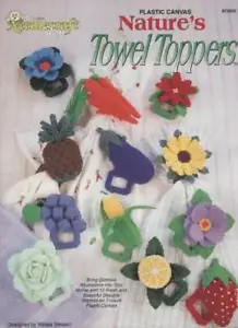 OOP!!! HTF!!! PLASTIC CANVAS NATURE'S TOWEL TOPPERS 12 DESIGNS - Picture 1 of 1