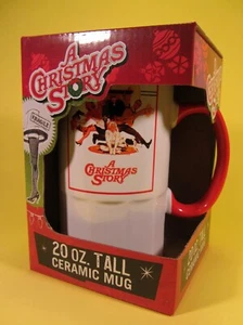 Piedra de taza de cerámica alta A Christmas Story 20 oz tradición navideña NUEVA - Imagen 1 de 5