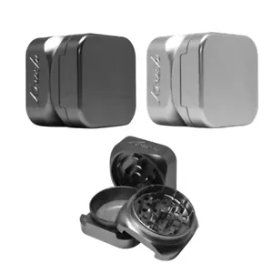 KRUSH Kube 3.0 Grinder, Kräutermühle, 3-tlg, 55 x 55 mm - Bild 1 von 14