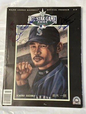 2001 MLB ALL-STAR PROGRAM signed auto Cesar Cedeno , Dave Henderson - Image 1 of 4