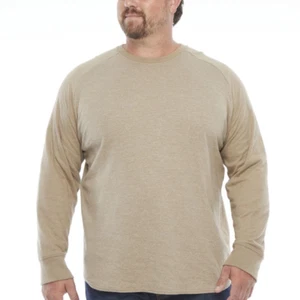 The Foundry Mens Big &Tall 2XLT Oatmeal Jasper Long Sleeve Raglan Shirt T-Shirt - Picture 1 of 2