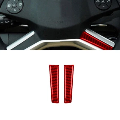 Red Carbon Fiber Steering Wheel Accent Type A Cover For Mercedes Benz M-class - Image 1 of 4