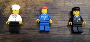 Lego 6390 Main Street Town City (1980?) figure lot (3) Policeman.Worker,Chef. - Picture 1 of 3