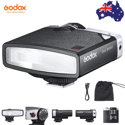 AU Godox Lux Junior Retro Camera Flash GN12 6000K±200K for Canon Nikon Sony Fuji - image 1 of 4