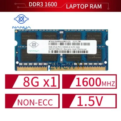 Nanya 8GB 4GB 2GB PC3-12800S DDR3 1600MHz SODIMM 204Pin Laptop Memory RAM UK Lot - Image 1 of 4