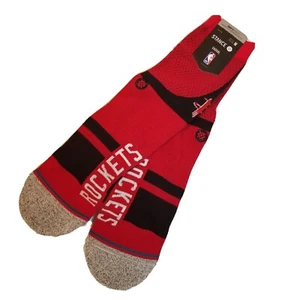 Houston Rockets Stance Shortcut 2 Infiknit Crew Socks Adult Medium 6-8.5 Red NBA - Picture 1 of 9
