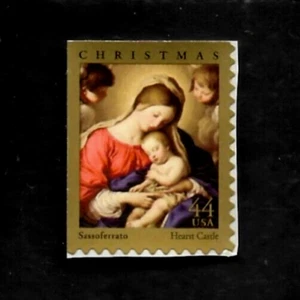 MADONNA AND CHILD TRADITIONAL CHRISTMAS 2009 US #4424 MNH VF 44c BOOKLET STAMP - Picture 1 of 2
