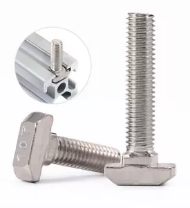 T Bolt M5 M6 M8 Drop In Hammer Aluminium Extrusion Profile 20 30 40 45 Series - Picture 1 of 6