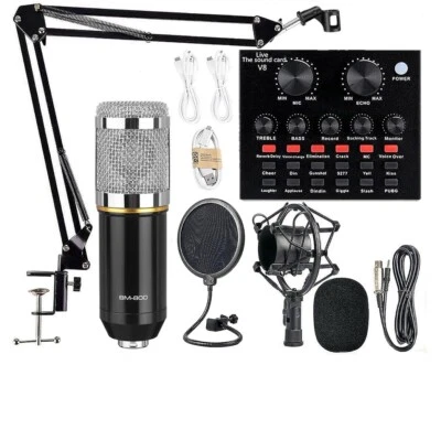 Podcast Equipment Bundle BM-800 Condenser with Voice Changer Recording Studio - Image 1 of 4
