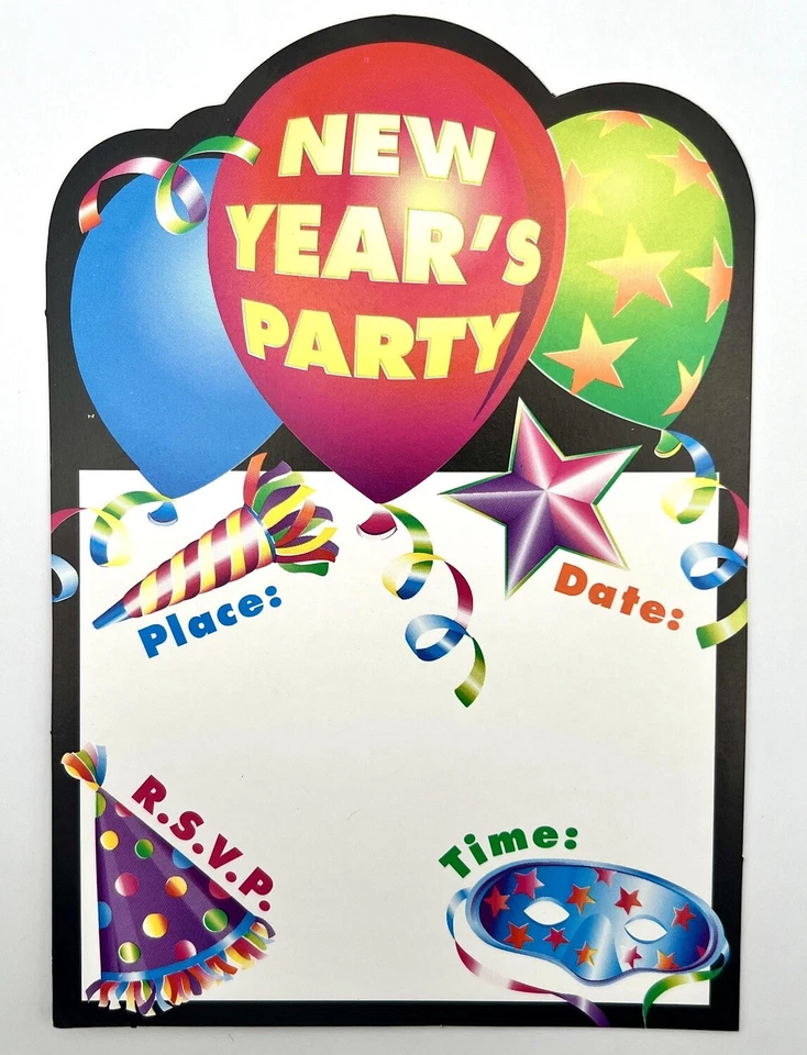 Globos de Nochevieja Celebración Serpentinas Fiesta de Vacaciones Invitaciones Foto 1 de 1