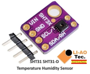 Modulo sensore temperatura e umidità SHT31-D Breakout Meteo - Foto 1 di 4