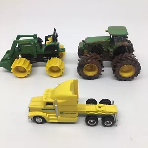 3 Diecast & Plastic John Deere Monster Tractor & Truck Read & See All Pictures - Picture 1 of 12