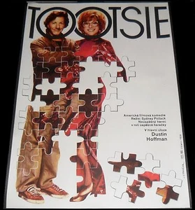 1981 Tootsie ORIGINAL CZECH 11x16 POSTER Sydney Pollack Tomanek Puzzle Design! - Imagen 1 de 1