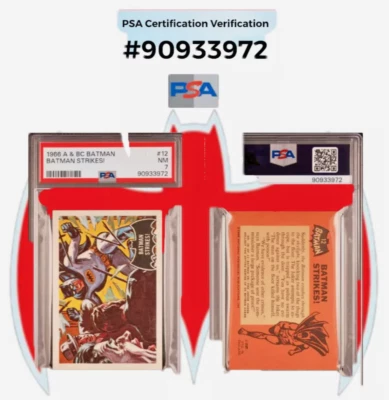 Batman 1966 © A&BC BATMAN STRIKES! #12 NEAR MINT 7 - Vintage garno PSA - Image 1 of 4