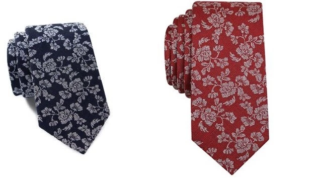 Corbata ajustada floral Montgomery Bar III para hombre 100 % seda  Foto 1 de 1