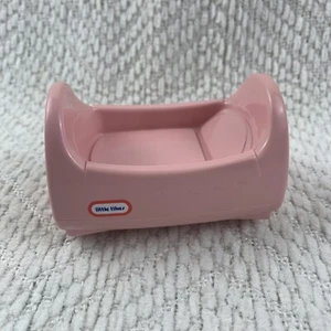 Vintage Little Tikes Dollhouse Nursery Pink Bed Cradle Crib Replacement Bassinet - Picture 1 of 9