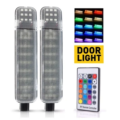 Par de luz de porta de cortesia LED para Chevrolet Avalanche 2500 1500 2002-2006 RGB - Imagem 1 de 4