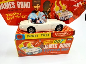 Corgi Toys 336 James Bond Toyota 2000 GT, Boxed, Original, Rare, FREE POSTAGE. - Picture 1 of 21