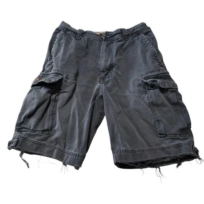 Vintage Abercrombie & Fitch Mens Y2k Gray Cargo Shorts  Sz 30 Thrashed Gorpcore - Image 1 of 4