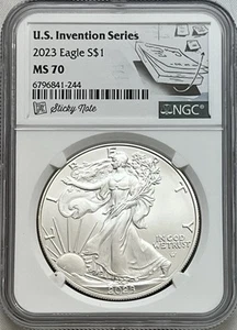 2023 American Silver Eagle NGC MS 70 US Invention Series Sticky Note - Picture 1 of 4