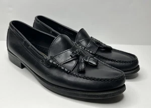 Sebago Shoes Mens 12 N Tasseled Loafers Black Prep Casual Leather Made in USA - Picture 1 of 13
