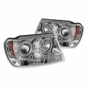 Spyder For Jeep Grand Cherokee 99-04 Projector Headlights Pair LED Halo LED - Picture 1 of 7