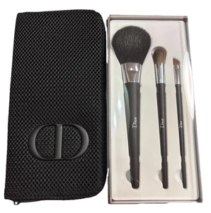 Dior Les Pinceaux Backstage Brush Set of 3 with Novelty Holder Unused B-day Gift - Picture 1 of 12